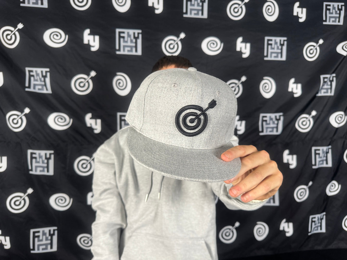Heather Grey Bullseye Embroidered Cap
