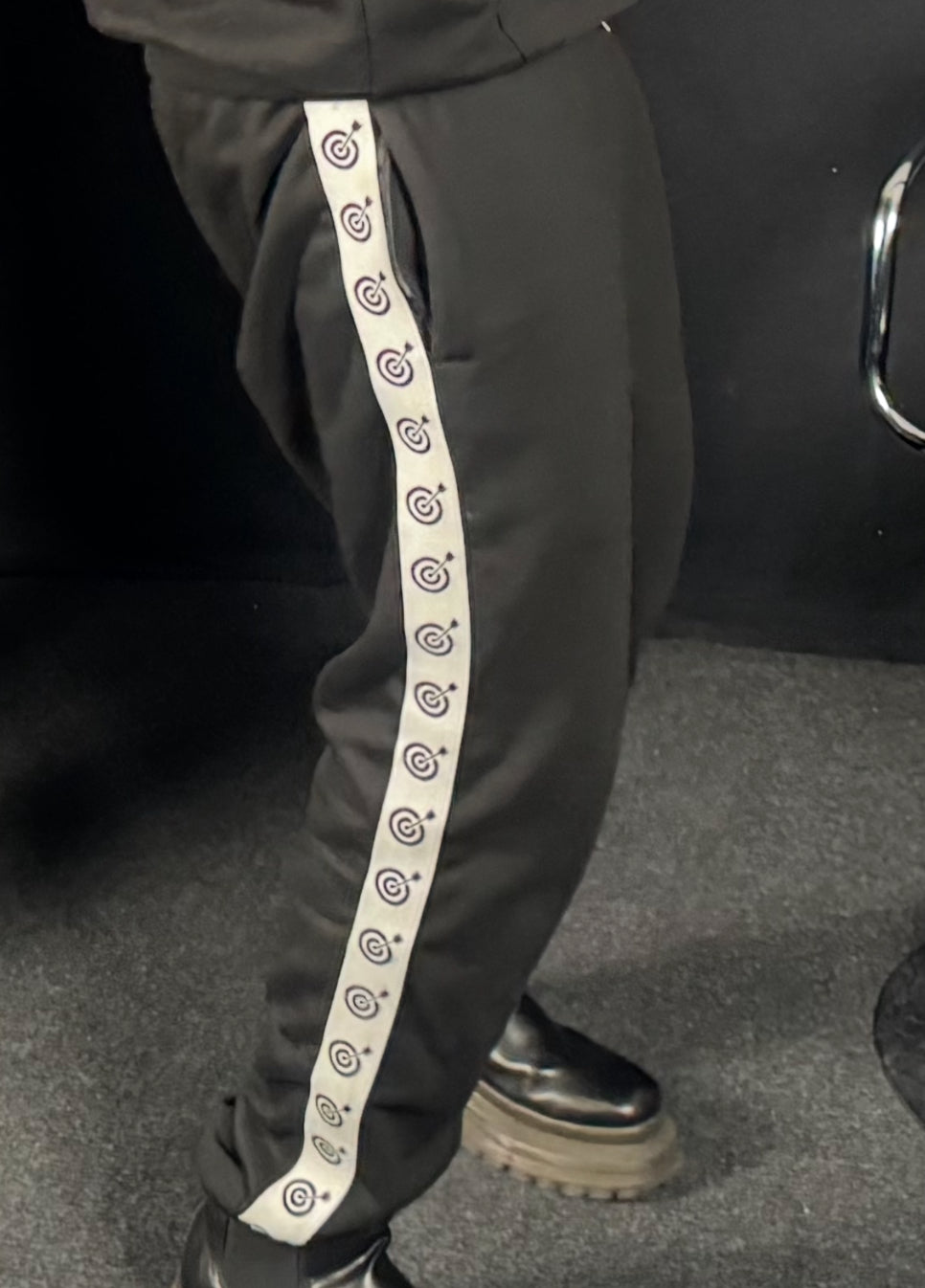 Found Yourself™ Bullseye Track Trousers — Black